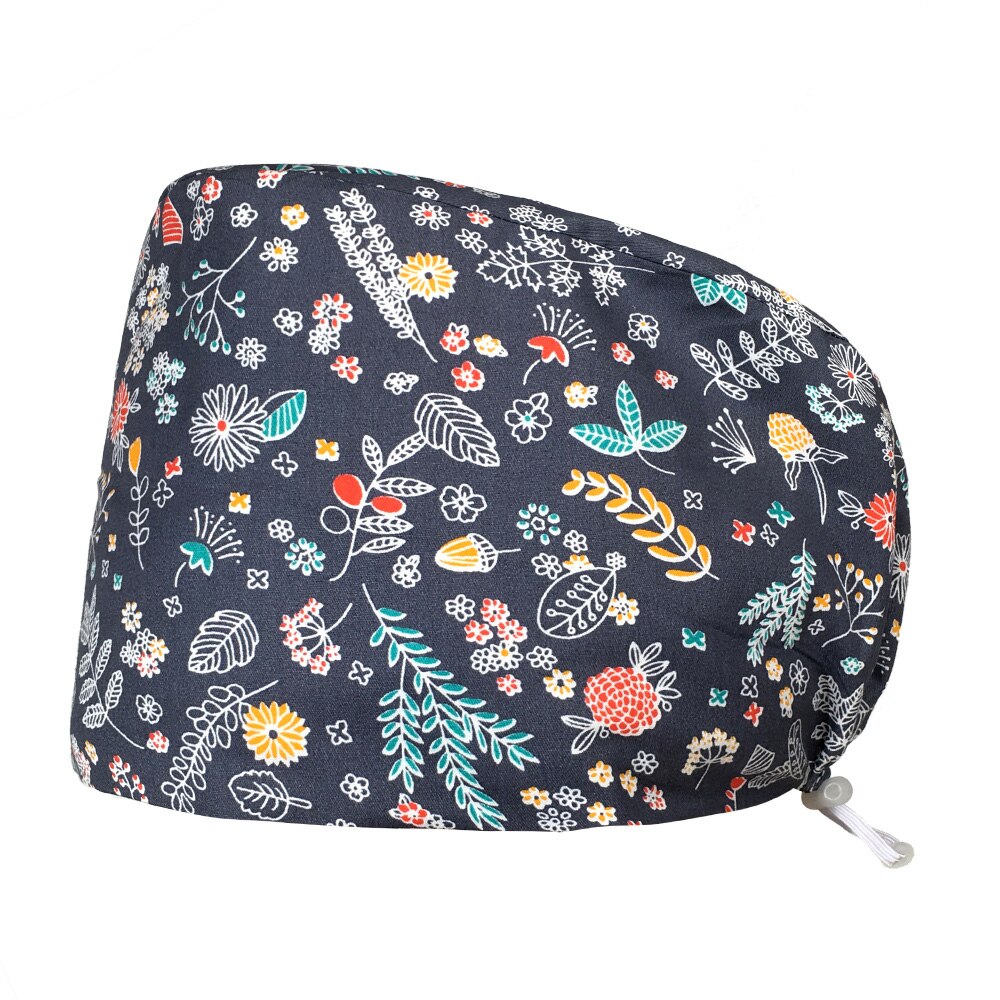 Scrubmuts voor huisdieren, verstelbare elastische gesp, werkmutsen voor voedingsdeskundigen, zweetabsorberend, cartoonprint, veelkleurige scrubmuts: 82020