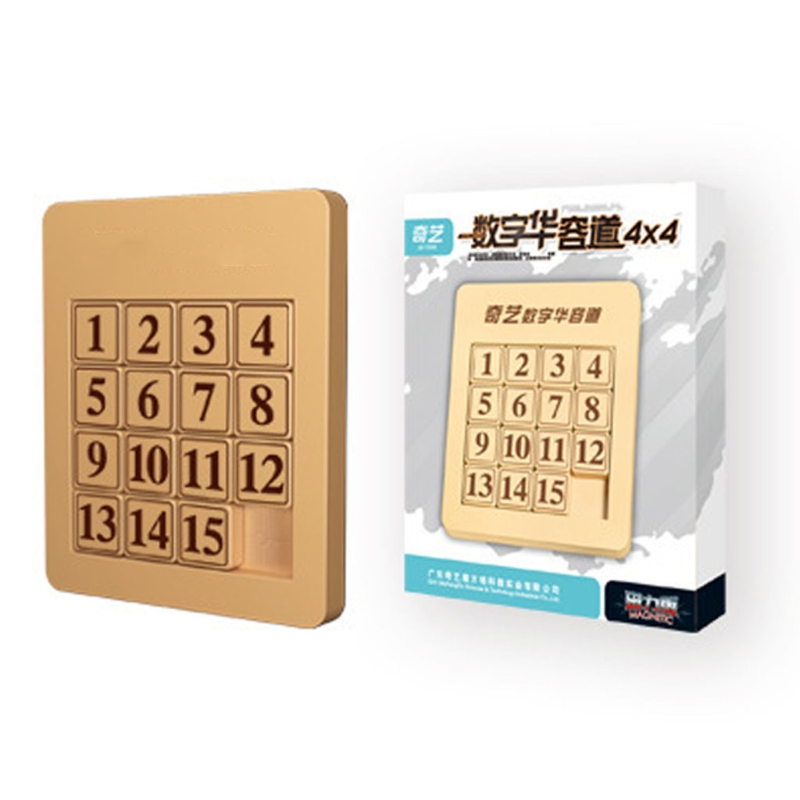 HX5D 1Set Klotski tablero de juego tradicional juego de rompecabezas-rompecabezas de aprendizaje juguete magnético del rompecabezas de madera Tangram: 15 Klotski Puzzle