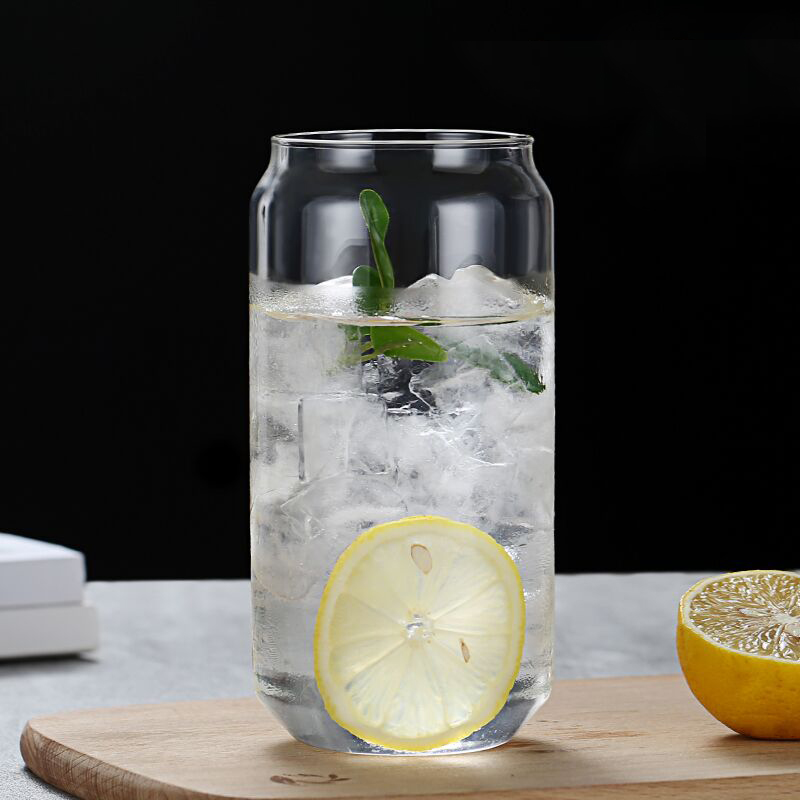 Nordic Minimalistische Glazen Beker Transparant Drinken Gebruiksvoorwerp Koffiezetautomaat Wijn Melk Bier Cola Sap Koud Drinkware Glas Drinkware Duurzaam