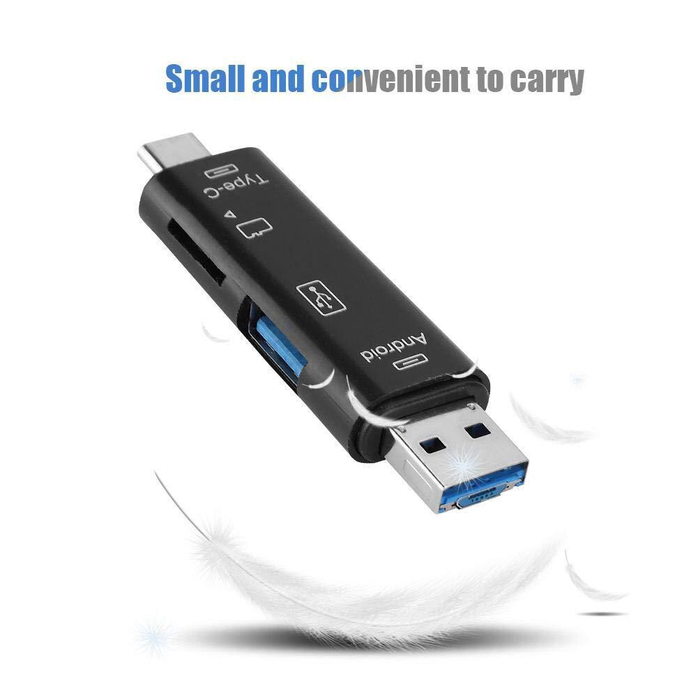 5 in 1 typ-c micro-usb otg dock tf-speicherkartenleser multifunktions-usb-hub compactflash-kartenadapter für laptop