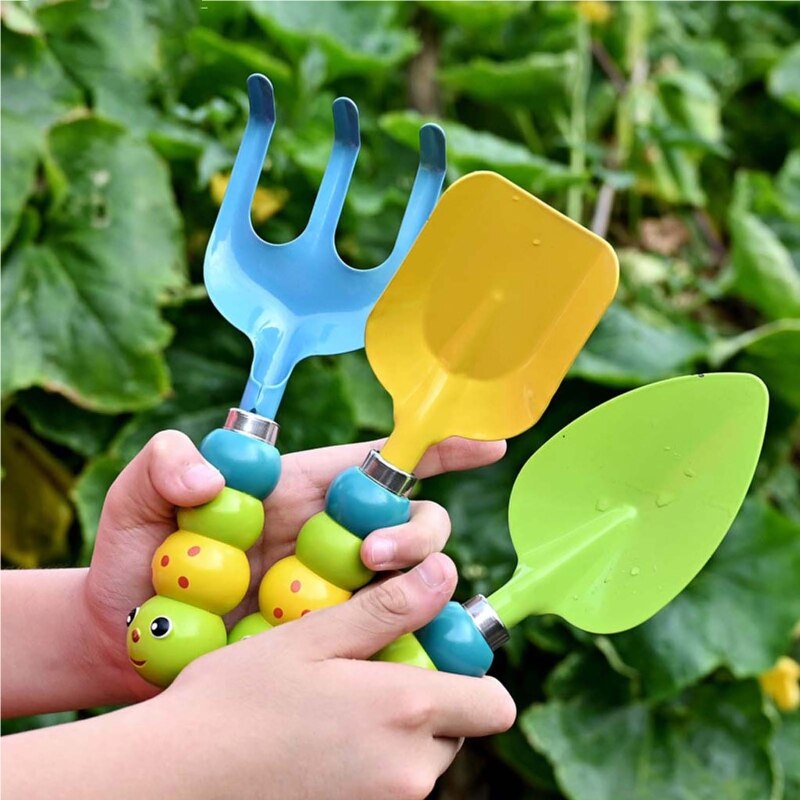 Rastrillo de pala con de oruga para niños, juguete de playa, verano, playa, excavar, arena, Mini herramienta de jardinería