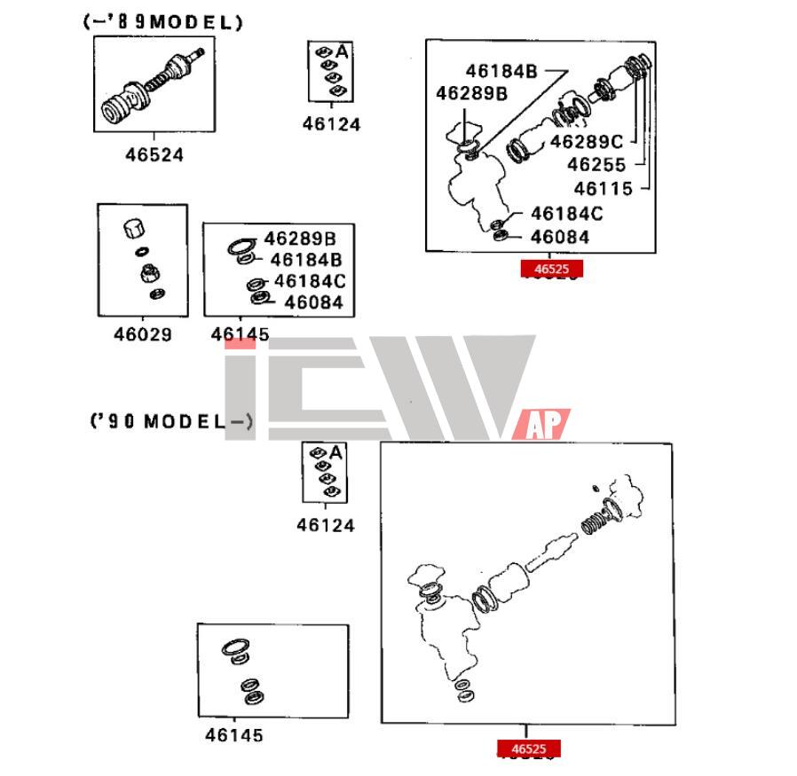 Power Steering Rack Seal Gasket Kit MITSUBISHI Pajero / Montero 1982