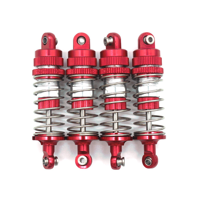 Mjx 14301 13402 14303 1/14 RC control remoto coche accesorios de mejora de metal amortiguadores de presión de aceite delanteros y traseros: Rojo