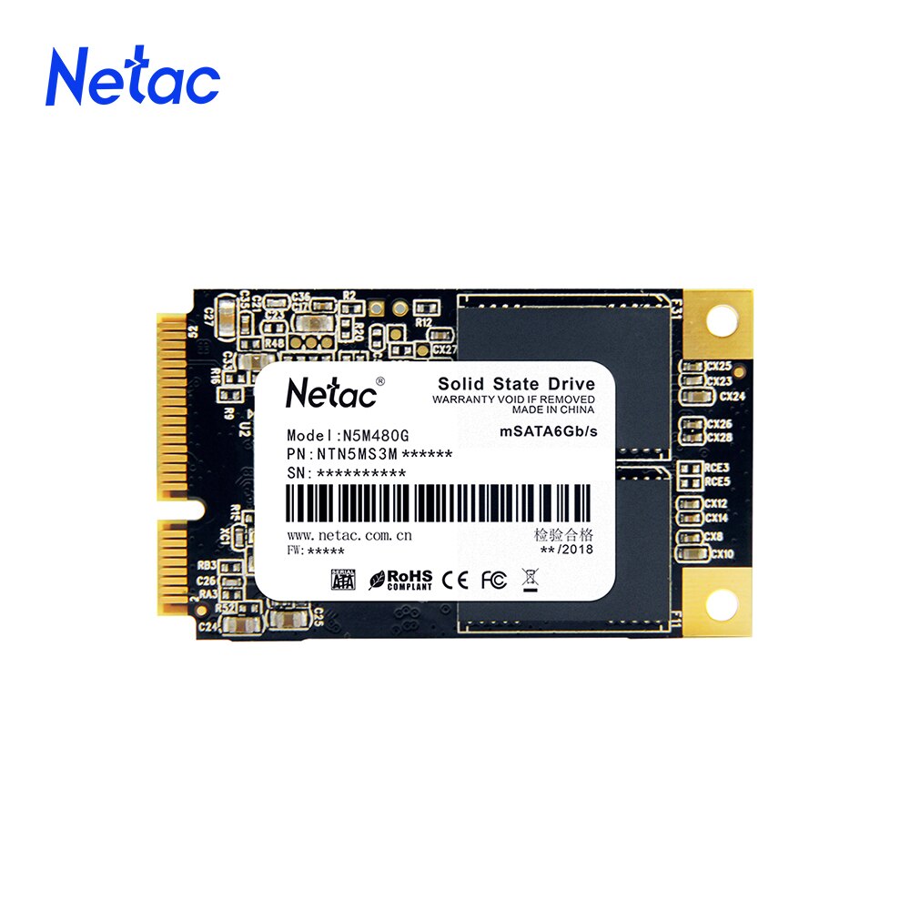 Netac mSATA SSD 120gb 240gb 480GB mSATA SSD HDD disco rigido interno a stato solido per computer portatile