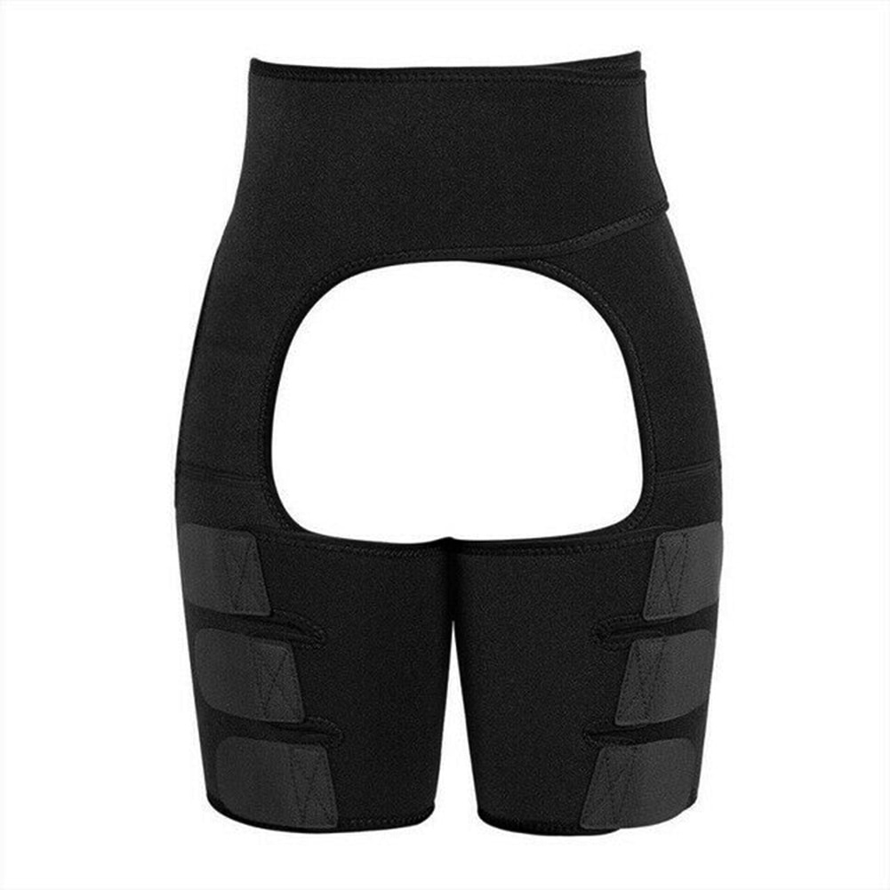 Newly 2-in-1 Butt Lifter Thigh Trimmer Training Ultra Light Support Shapewear High Waist DOD886: Black / M