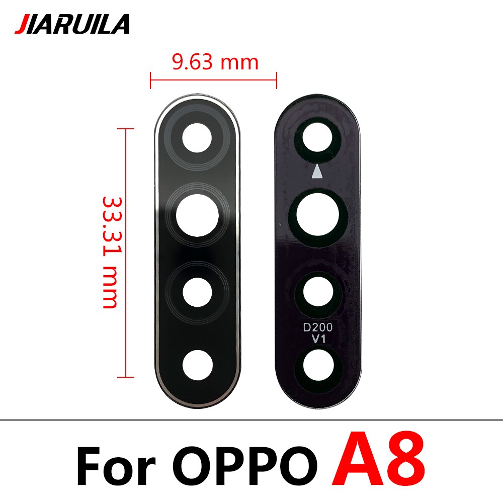 Szkiełko aparatu obiektyw dla Oppo A1k A5S A8 A9 A15 A16 A52 A53 A54 A74 A93 Realme 5 obudowa aparat z tyłu szkiełko aparatu za pomocą kleju naklejki + narzędzia