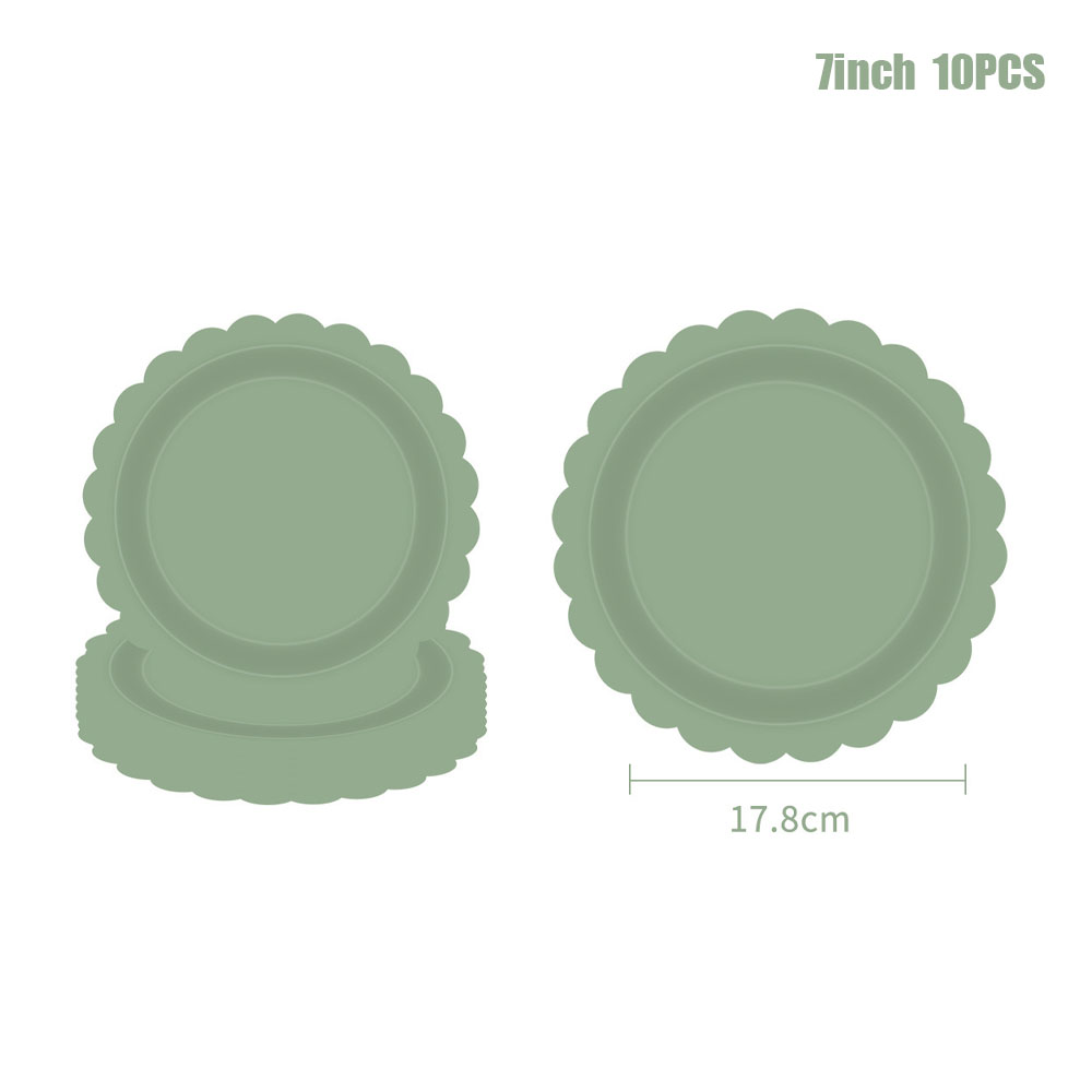 Pitsimuotoiset yksivärinen ruohonvihreä syntymäpäiväkoristeet kertakäyttöiset astiastosetit paperilautaset kupit lautasliinat pöytäliinatarvikkeet: Fluoresenssi keltainen