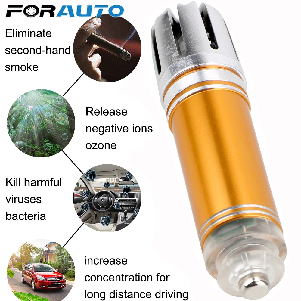 Mini Auto Car Fresh Air Ionic Purifier Oxygen Bar Ozone Ionizer Cleaner 12V