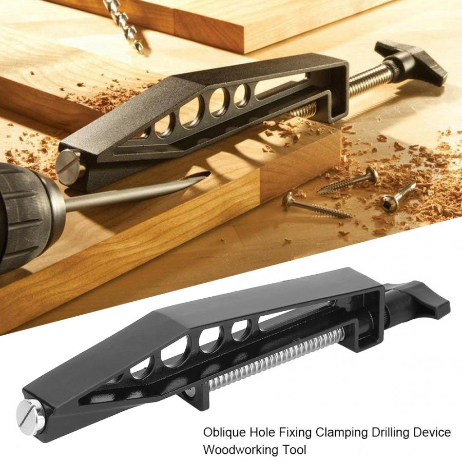 Woodworking Pocket Hole Joints Fixed Clamp Slant Hole Pull Clip Adjustable Carpentry Gadget Tool Slant-hole Drilling Accessories