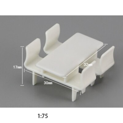 Diy Zand Tafel Building Materiaal Abs Tafel En Stoel Voor Miniatuur Layout/Model Meubels Voor Miniuatre Landschap Diy: Licht Geel