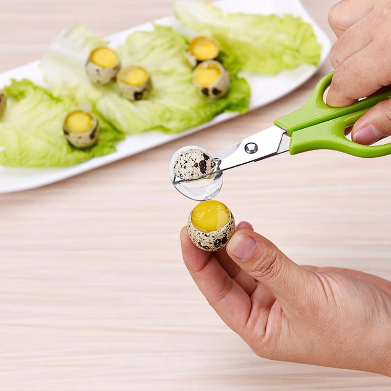 Stainless Steel Cut Whisk Egg Clipper Gen Eggshell Cutter Apparatus Pigeon Quail Egg Scissor Bird Opener Kitchen Tool