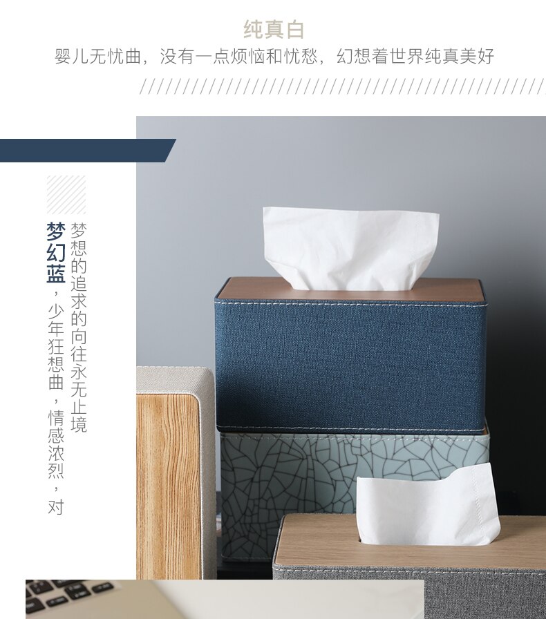 black wood tissue box square vintage reusable tissue box container retro Servilletas De Papel napkin dispenser EA60ZJ