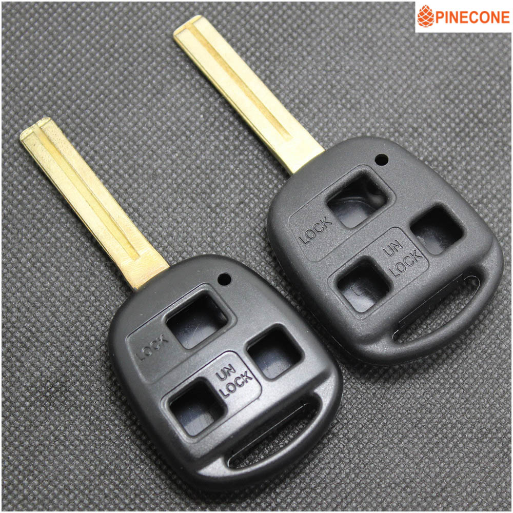 Dennenappel Key Case Voor Lexus Es Rx Ls Lx Gs Gx Autosleutel 3 Knoppen Ongecensureerd TOY48 Blade 42Mm sleutel Shell Fob