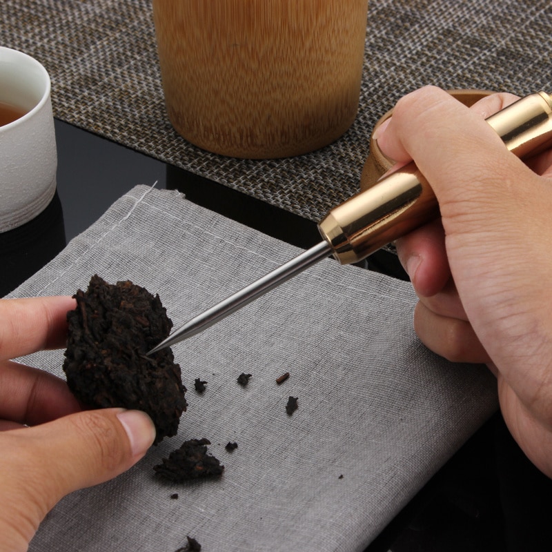 Håndlavet 304 rustfrit stål pu'er te speciel te nål te kage hvid te lirke te kniv te sæt tilbehør værktøjer
