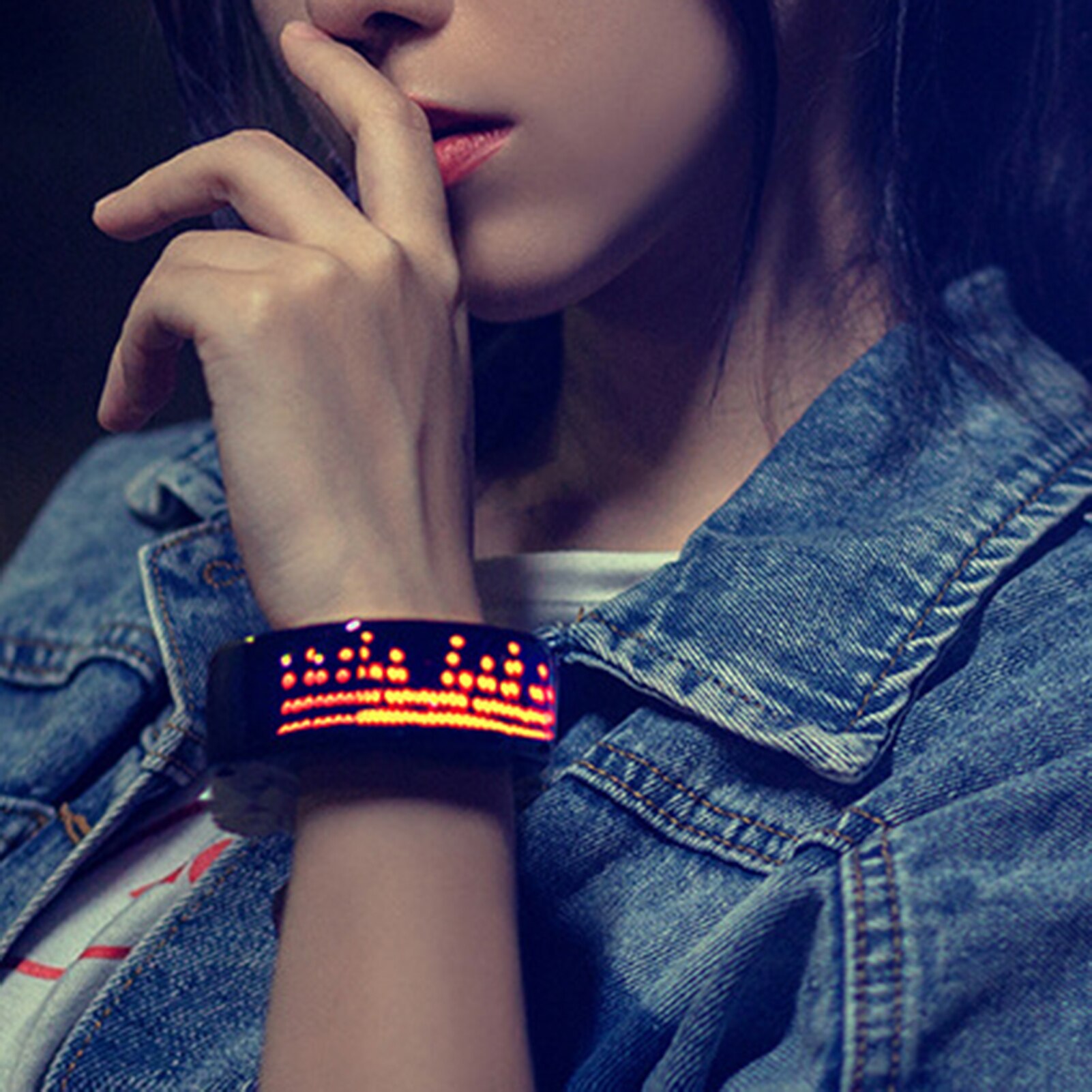 LED Luminous Bracelet APP Bluetooth Display Nightclub Bar KTV Party Wristband Led Flashing Night Running Bracelet