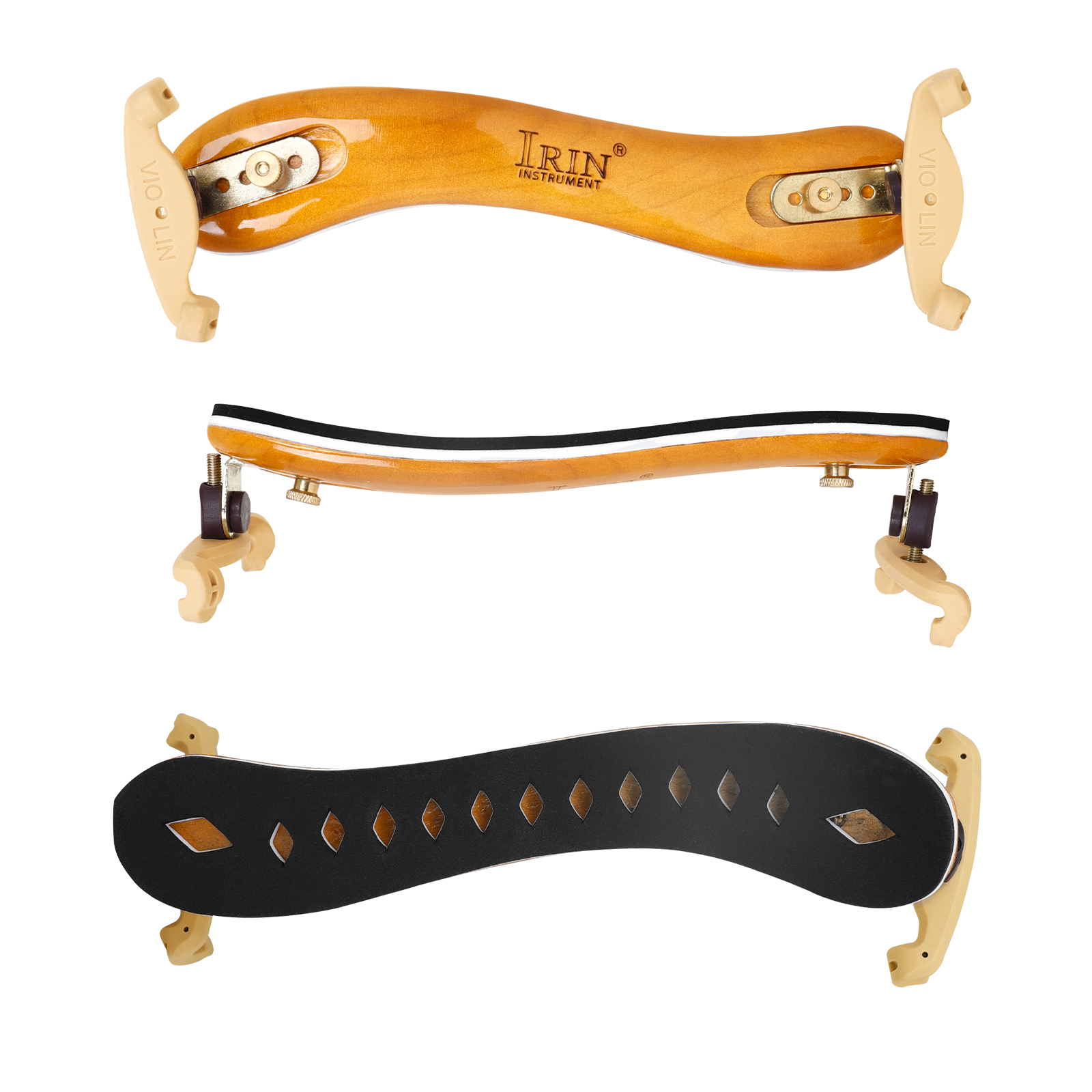 IRIN Violin Shoulder Rest Fiddle Shoulder Pad Chinrest Adjustable 3/4 4/4 Violin Shoulder Padded Rest Violin Accessories Parts: army green