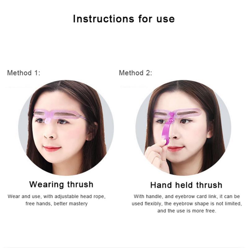 1 Stuks Brow Stencils 8 In1 Grooming Shaping Evenwichtige Wenkbrauw Kaarten Sjabloon Wenkbrauw Tekening Kaart Brow Make-Up Stencil TSLM1