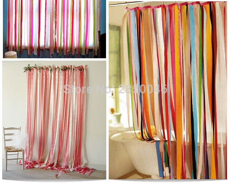 Height 1M DIY Ribbon Decorated Background wall ribbon Garland Ground Wall Home Modern Background decoration