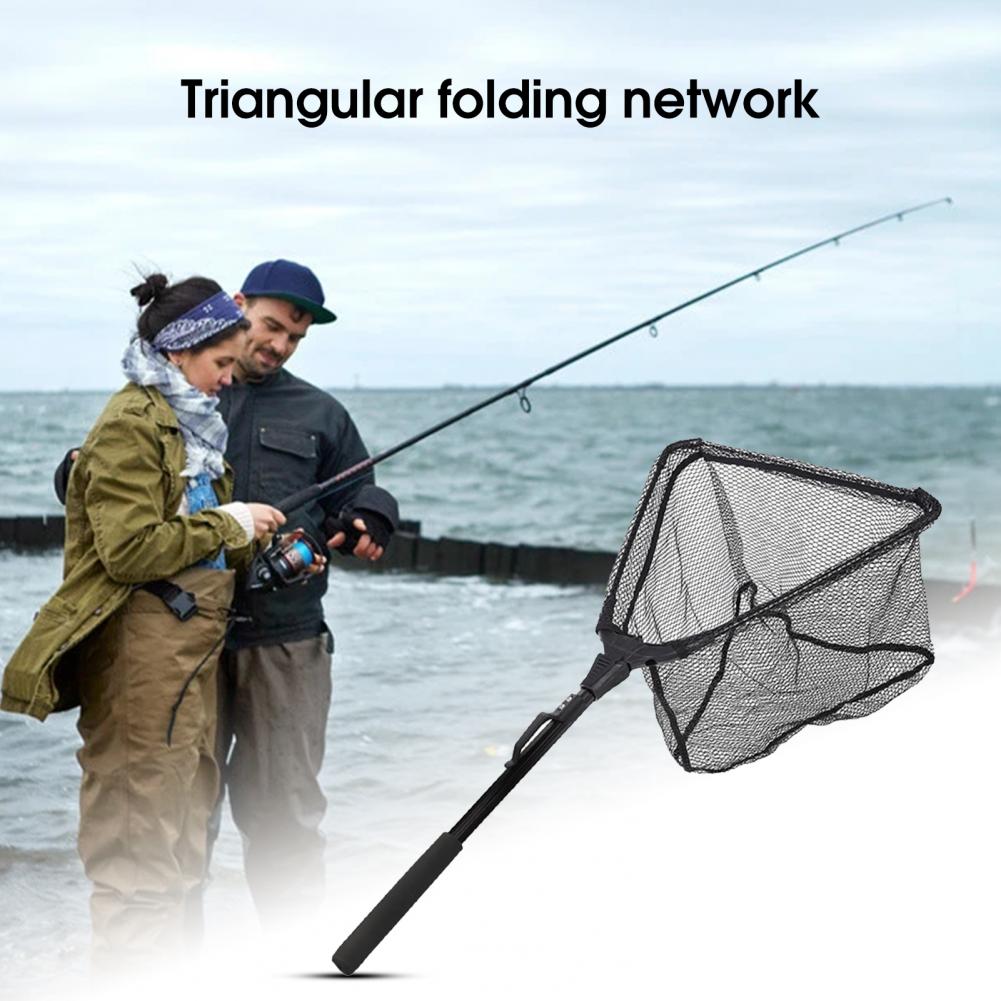EVA Durable Useful Durable Folding Fishing Net Black Scoop Net Quick Dry for Angling