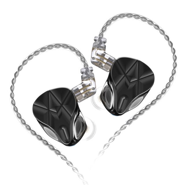 KZ ASF 10 Balanced Armature Driver HIFI In Ear Earphone DJ Monitor Earbud 10BA Noise Cancelling HeadsetKZ ZAX ASX ZSX TRN BA5 BA: black no mic