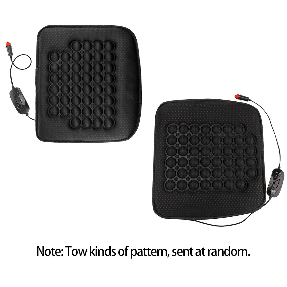 Cojín de asiento con calefacción de coche Onever, funda para coche, calentador térmico de 12 V, almohadilla térmica, calentador negro de invierno, cojín para hogar