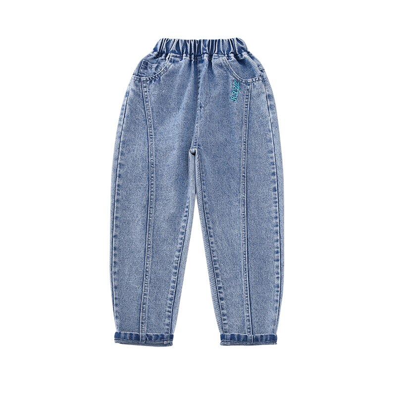 automne enfants jean filles pantalon lettre broderie jean moderne enfants survêtement Denim pantalon 3 à 13 ans filles vêtements pantalons: 7