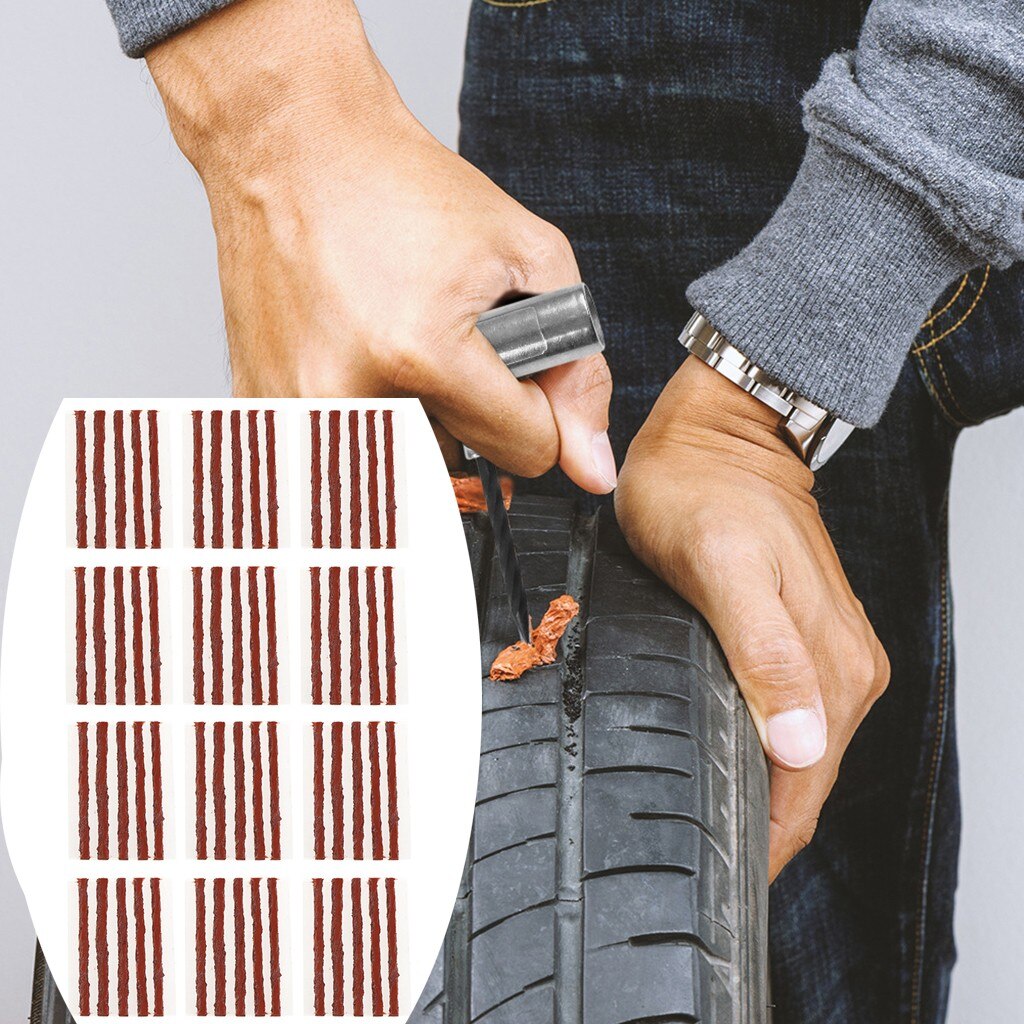 Tubeless Band Band Bandenreparatieset Strip String Tubeless Tyre Repareren Rubber Strips Band Reparatie Auto Fiets Bandenreparatieset # Y30: 60pc