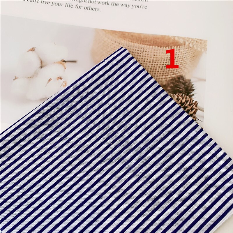 Tela de algodón DIY azul marino con estampado floral fresco de 50cm x 150cm, ropa de cama para niños, ropa de cama, colcha decorativa para el hogar 180g: NO1