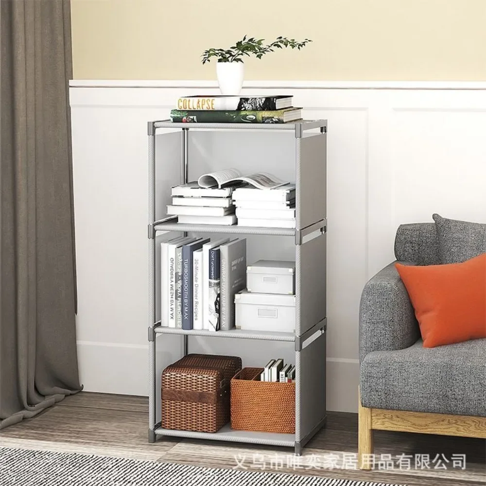 Eenvoudige boekenplank Meerlaagse boekenkast Eenvoudige montage Boekenkast Vierkante opbergplank Woonkamer en studeerkamer Opbergplank