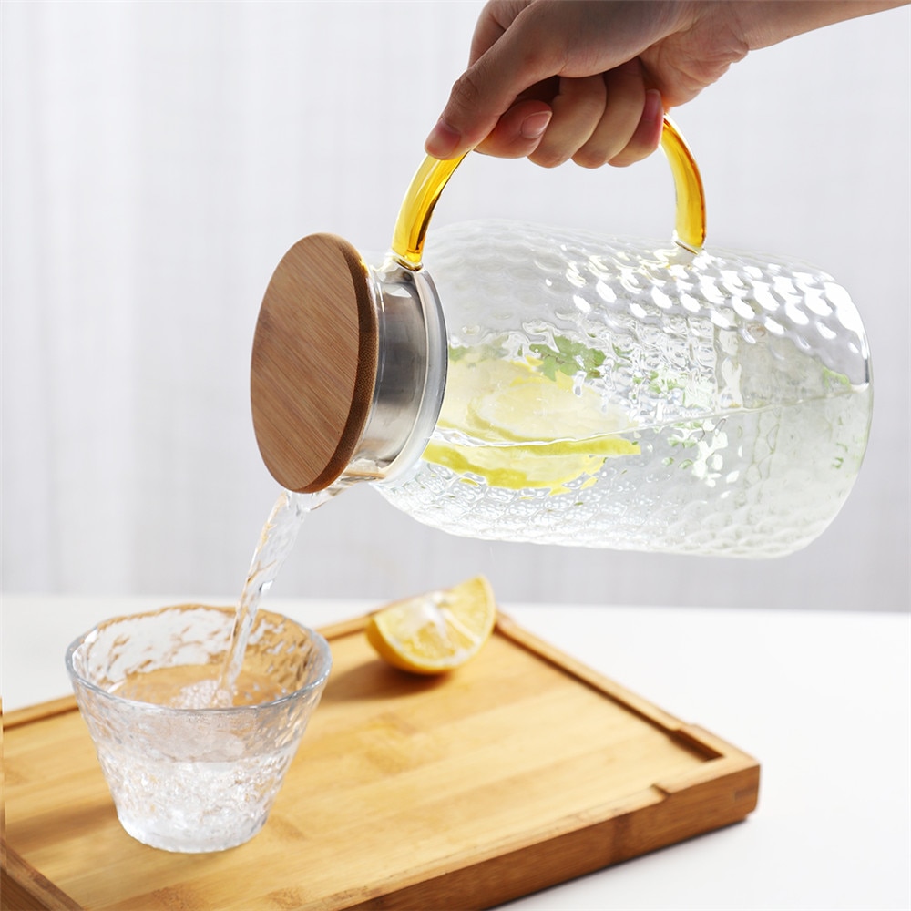 Vandkande glas vandkande 1500ml varmebestandige vandkande firkantet kedel kogende til te