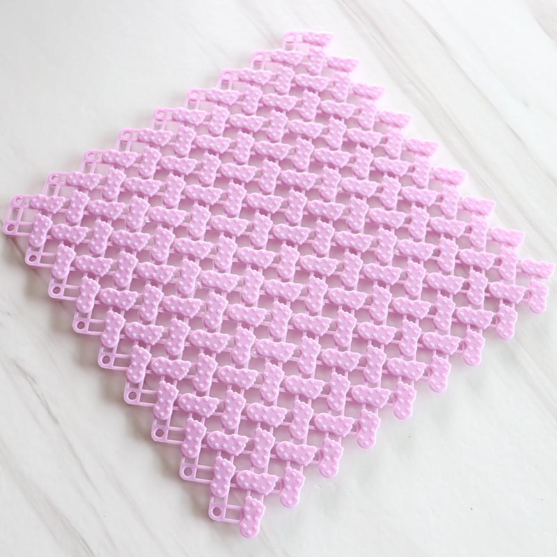 PVC free spline anti-skid waterproof mat bathroom anti-skid mat shower room anti skid mat set bath mat decoration: violet