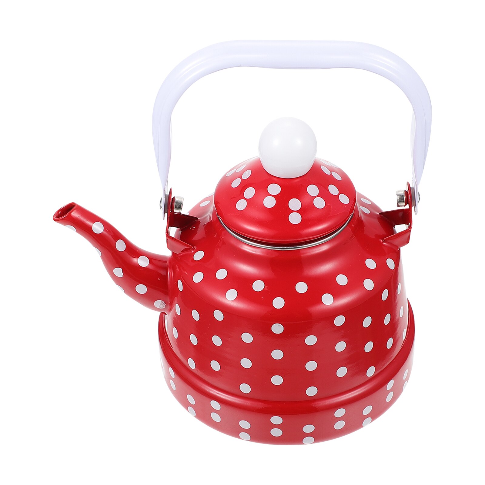 Emaille Waterkoker Golf Punt Patroon Water Kokend Ketel Keuken Supply: Red