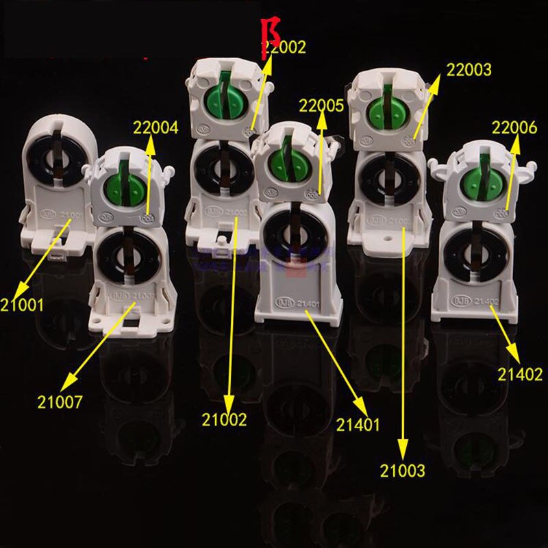 4pcs T4 T5 T8 G13 Fluorescent Light Socket Lamp AC100-250V 50/60Hz Plastic Holder suitable LED bracket lamp