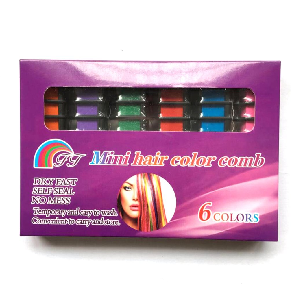 Wegwerp Haar Kam Multicolor Dye Sticks Optioneel Dye Haar Krijt Kleurstof Kam Hair Styling Dye Kam