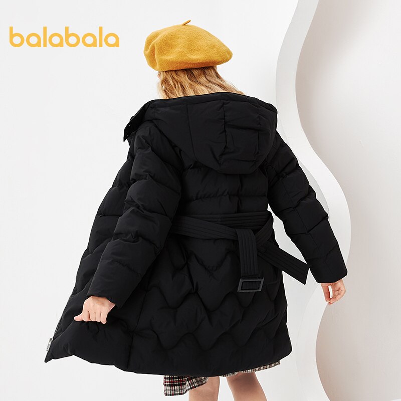 Balabala Winter Meisjes Witte Eend Donsjack Kinderen Donsjack Hooded Outdoor Dikke Warme Kinderen Sneeuw Jas