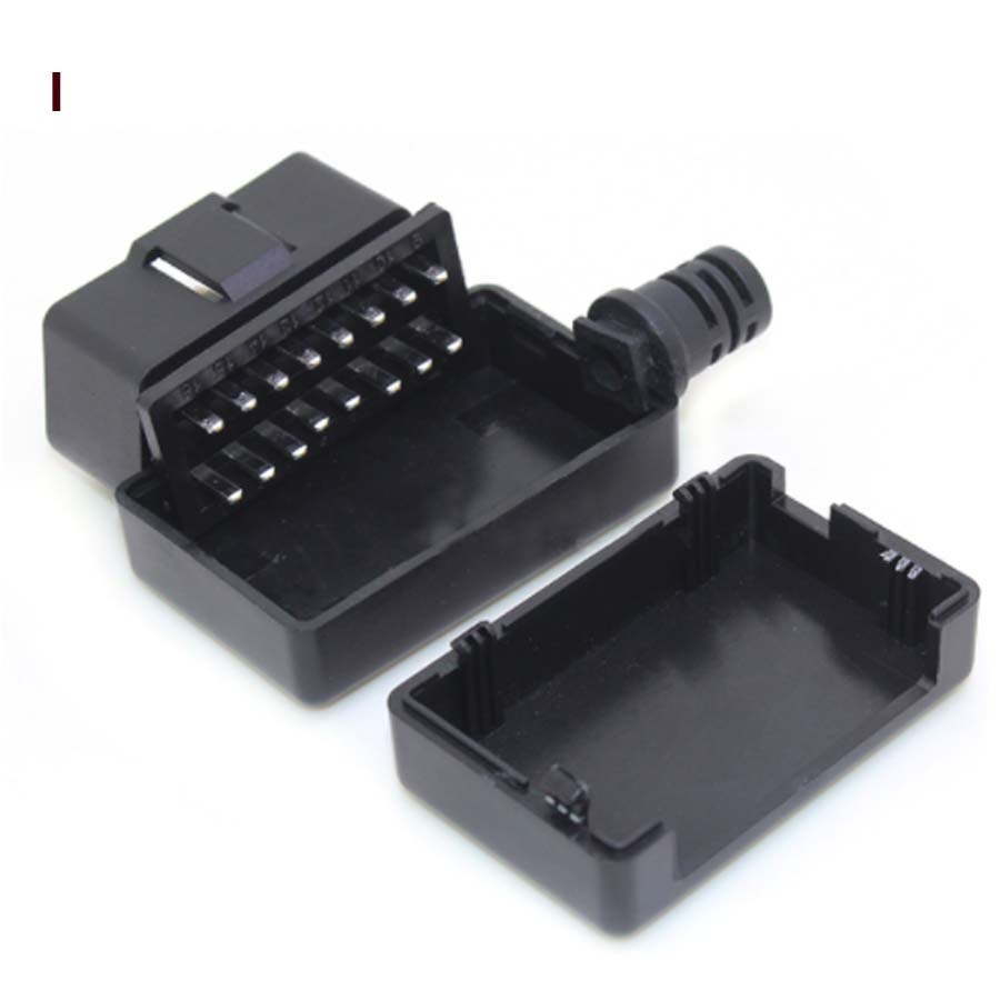 12 Types Option J1962 Male Connector 12V Car OBD Shell Plug with Screws OBD2 16pin OBD DIY Assemble Diagnostic Interface Socket: Pink