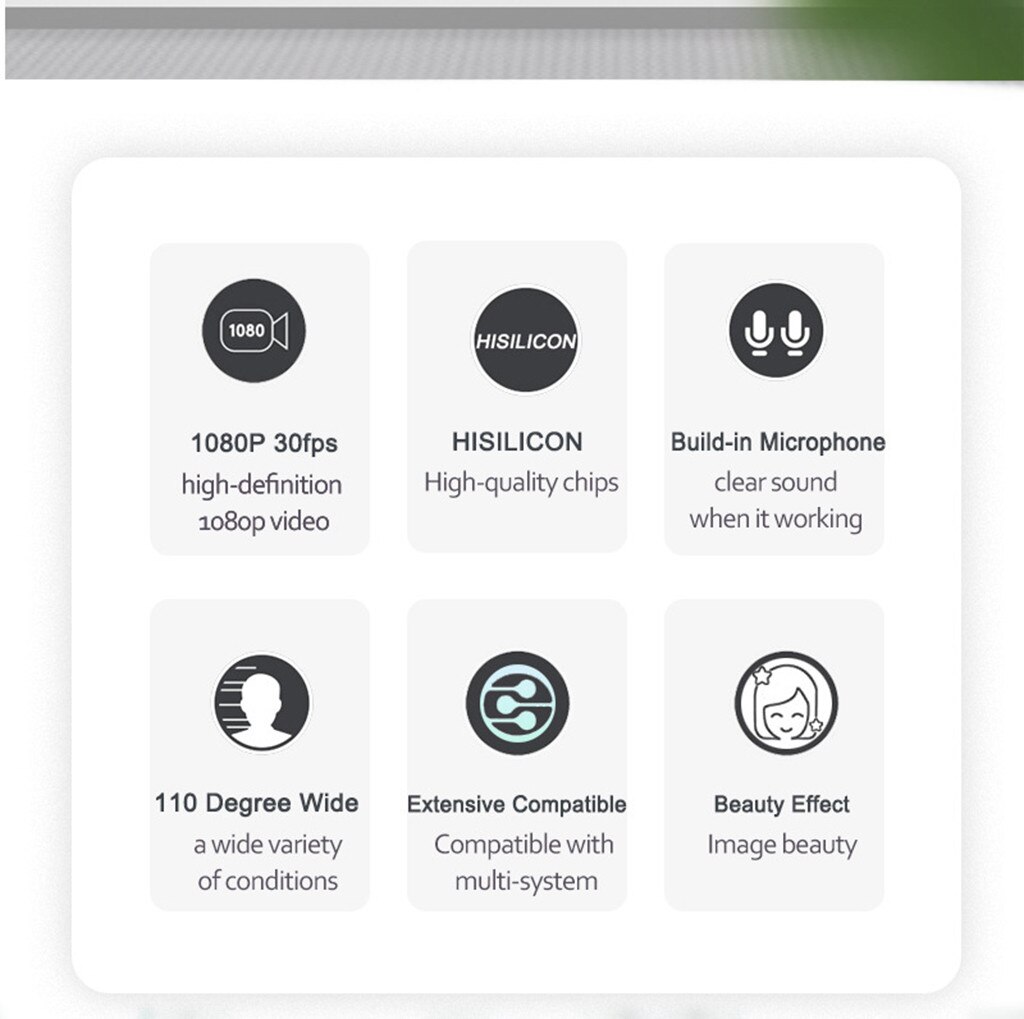 WebCam For Video Call Full HD 1080P Web Cam Desktop PC Video Calling Webcam Camera with Microphone Mic For Conference Work