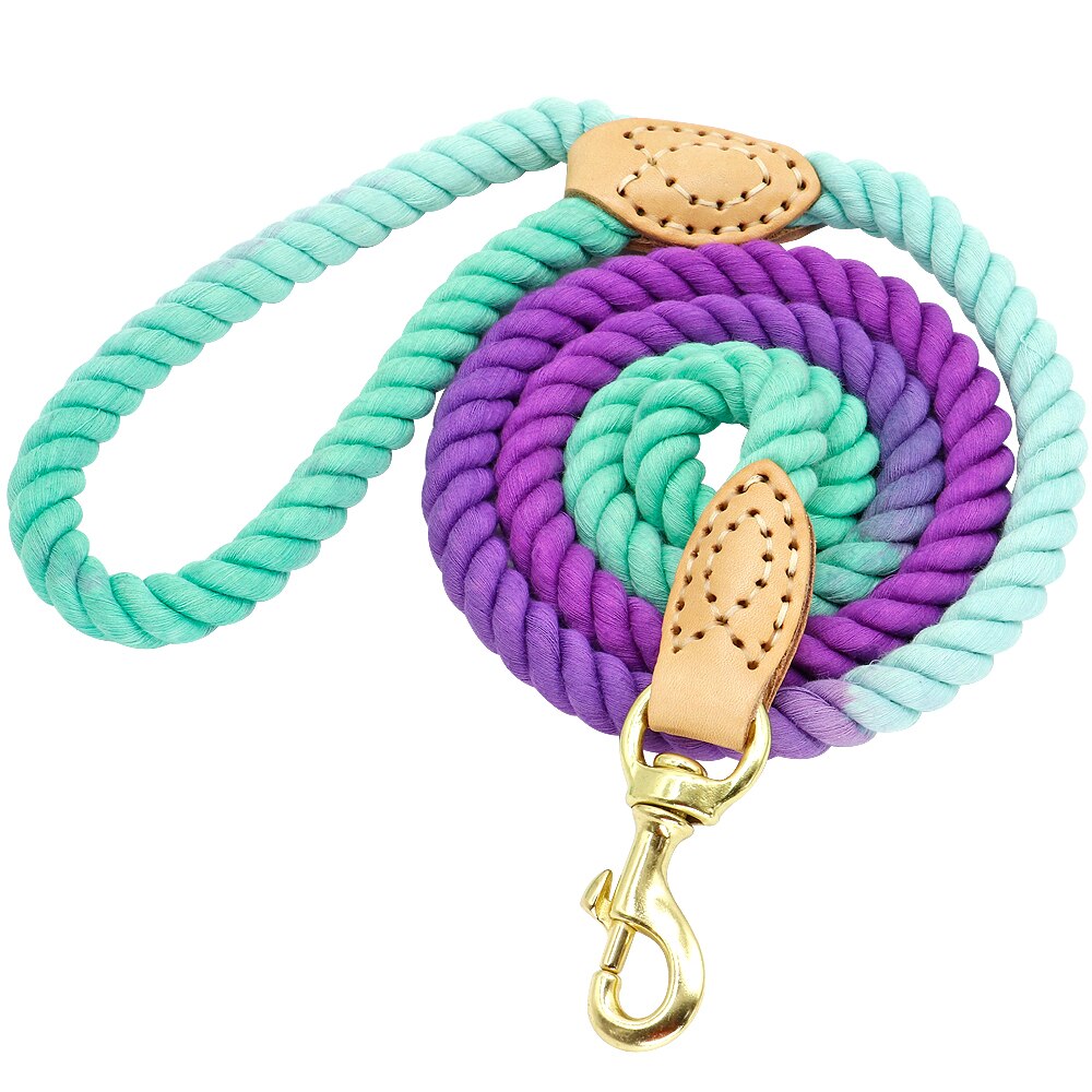 4 farben dauerhaft Nylon Hund Leine Haustier Welpe Wandern Ausbildung Hund Leine Blei Hunde Leinen Gurt Gürtel Baumwolle Traktion Seil 5ft Lange
