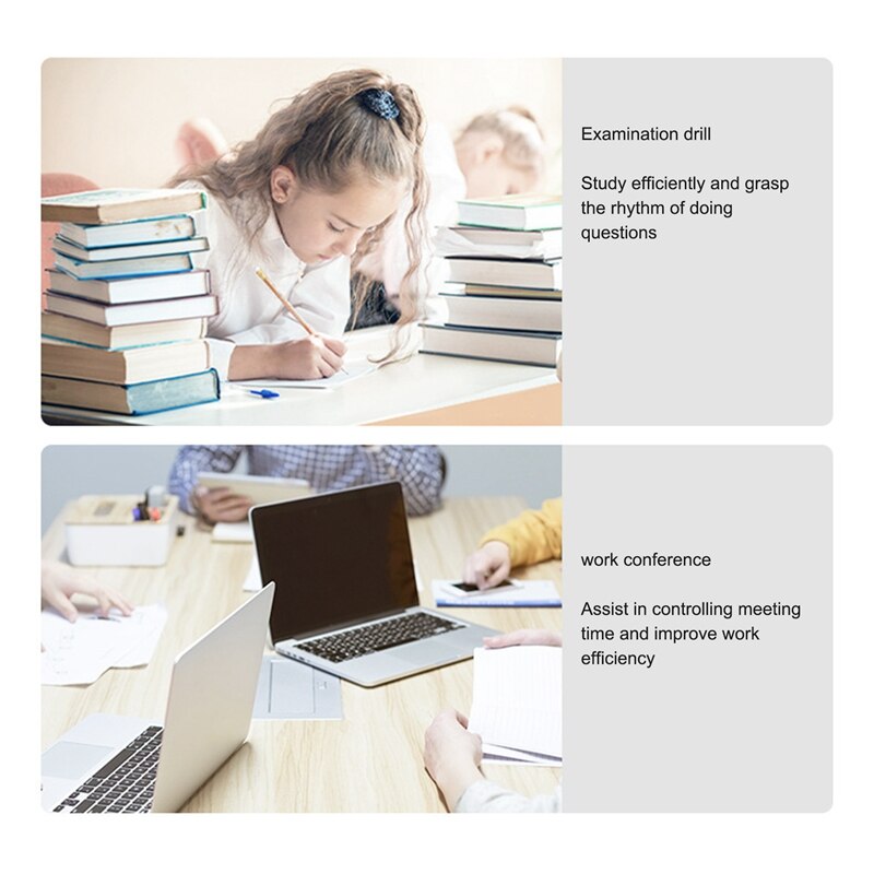 Visual Kitchen Timer, Digital Classroom Countdown Timers For Teachers, Flip Timer For Cooking, Work, Studying