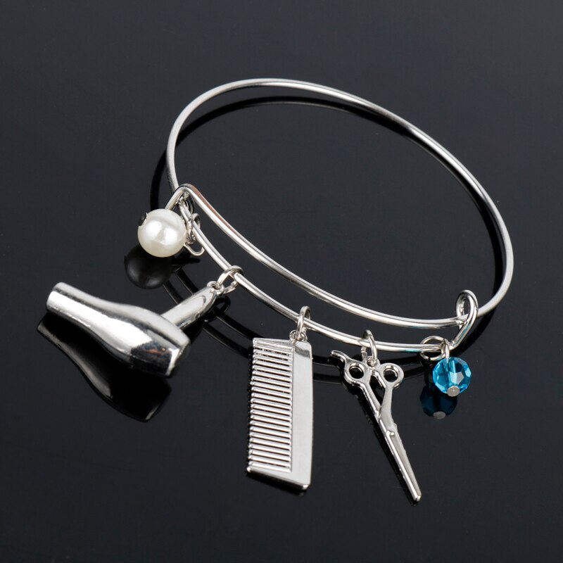 Simpelt armbånd barber saks kam diy armbånd armbånd bijoux justerbar kæde pulsera