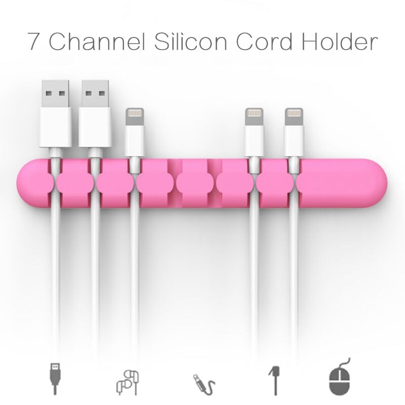 Silicone Cable Winder ABS Wire Clamp Cable Clip Mini Storage Organization Office Self-Adhesive Fixing Holder Home