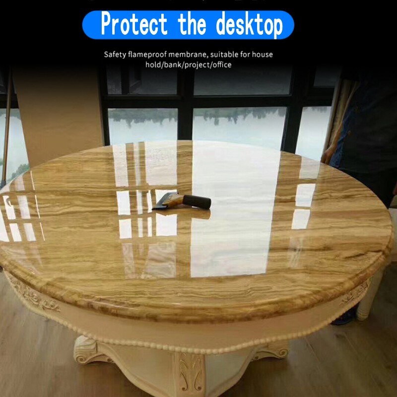 Gennemsigtig ridsebestandig duge møbler klistermærker spisebord beskyttende film glasfilm eksplosionssikker film