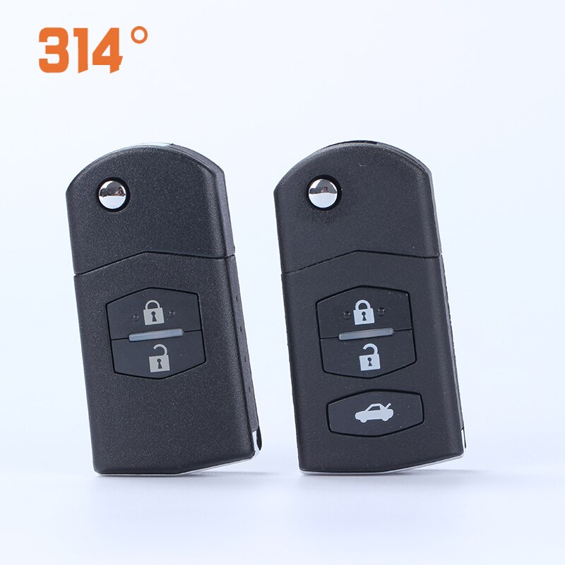Musta auton taittoavain kaukosäätimen avaimen vaihtokuoripuku mazda 3 mazda 6/ mazda 2/ mazda 5/ pentium  b70 auton avaimeen