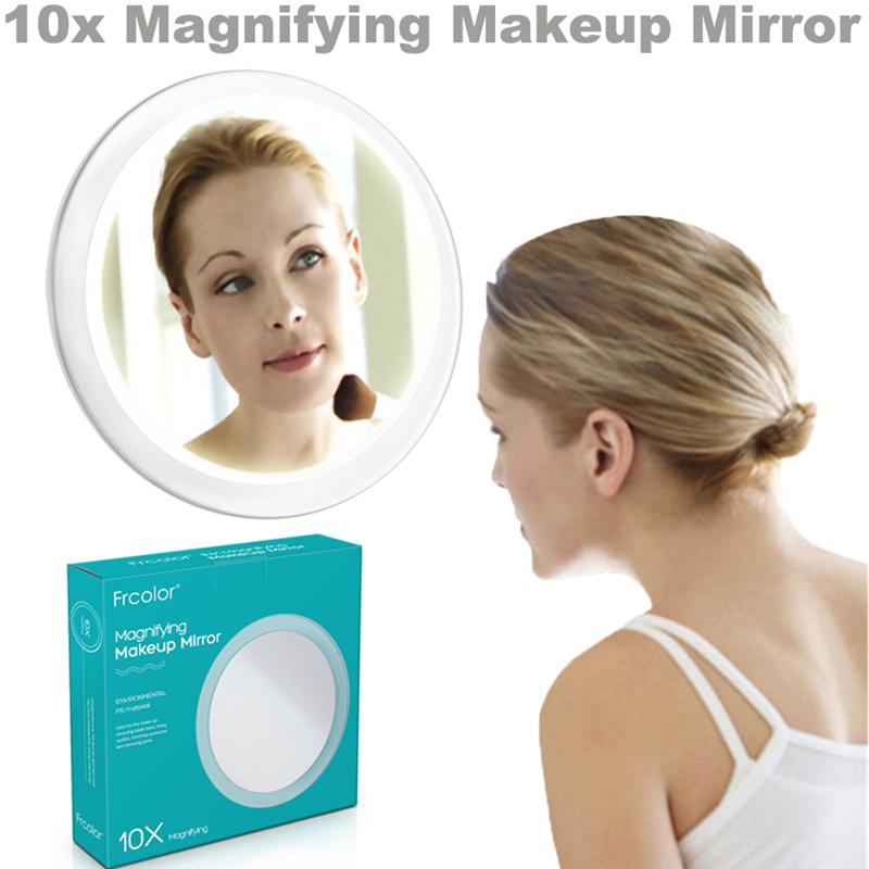 5.9 Inch 10x Vergrootglas Make-Up Spiegel Ronde Wandmontage Cosmetische Spiegel Badkamer Vergroting Spiegel Met 3 Zuignappen