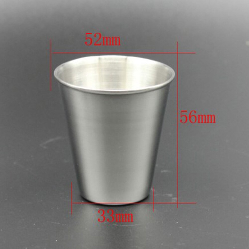 4Pcs/Set 30/70ml Wine Drinking Shot Glasses With Leather Cover Bag Stainless Steel Polished Barware Cup For Outdoor Travel Cups