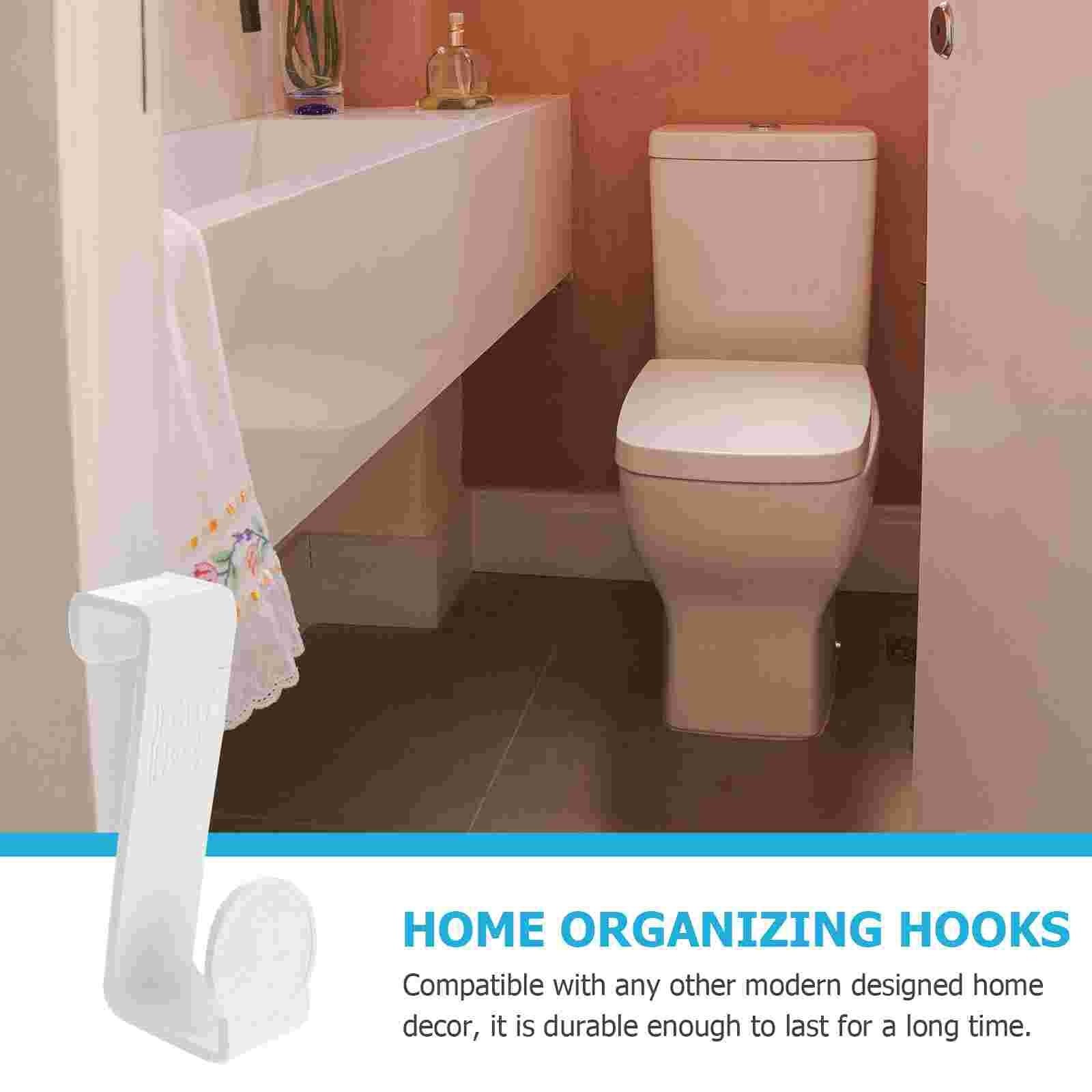 2pcs Z Shaped Hooks Multi-use Wardrobe Kitchen Toilet Hook Toilet Seat Hooks Plastic Hooks Potty Hook