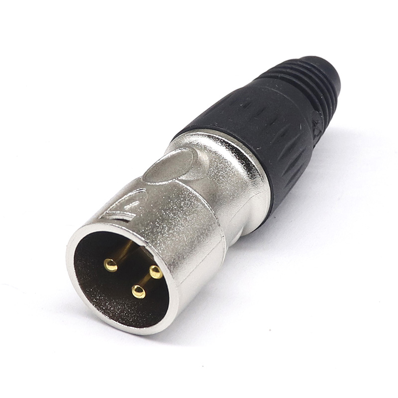 3/4/5PIN Canon Hoofd Microfoon Plug Microfoon Hoofd Xlr Balanced Head Drie-Core Vergulde canon Mannelijke En Vrouwelijke Hoofd: 3PIN silver male