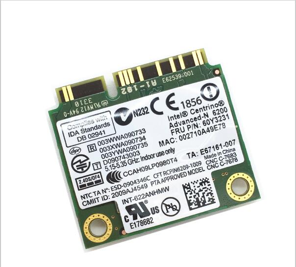 Drahtlose Karte 300 Mbps Intel 6200 622 ANHMW 572509-001 60Y3231 60Y3230 T410 T410i T510 T510i W510 T410s X201 x201i X201s HP Lenovo