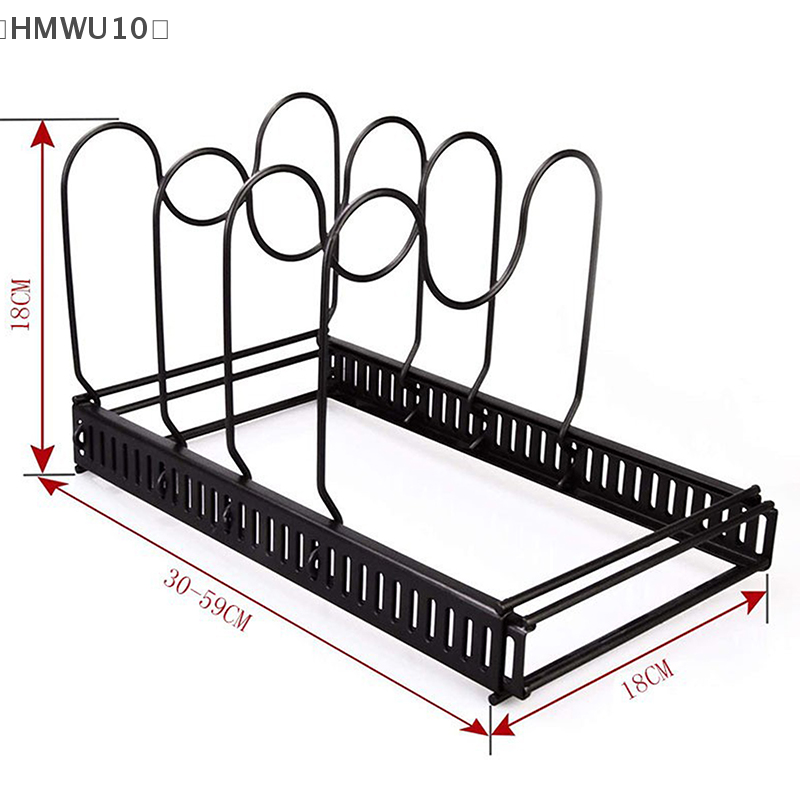 Uitbreidbaar Pannen Organizer Rack 7/10/12 Compartimenten Schotel Opbergrek Pot Deksel Organizer Potten Houder Keukengerei Rack
