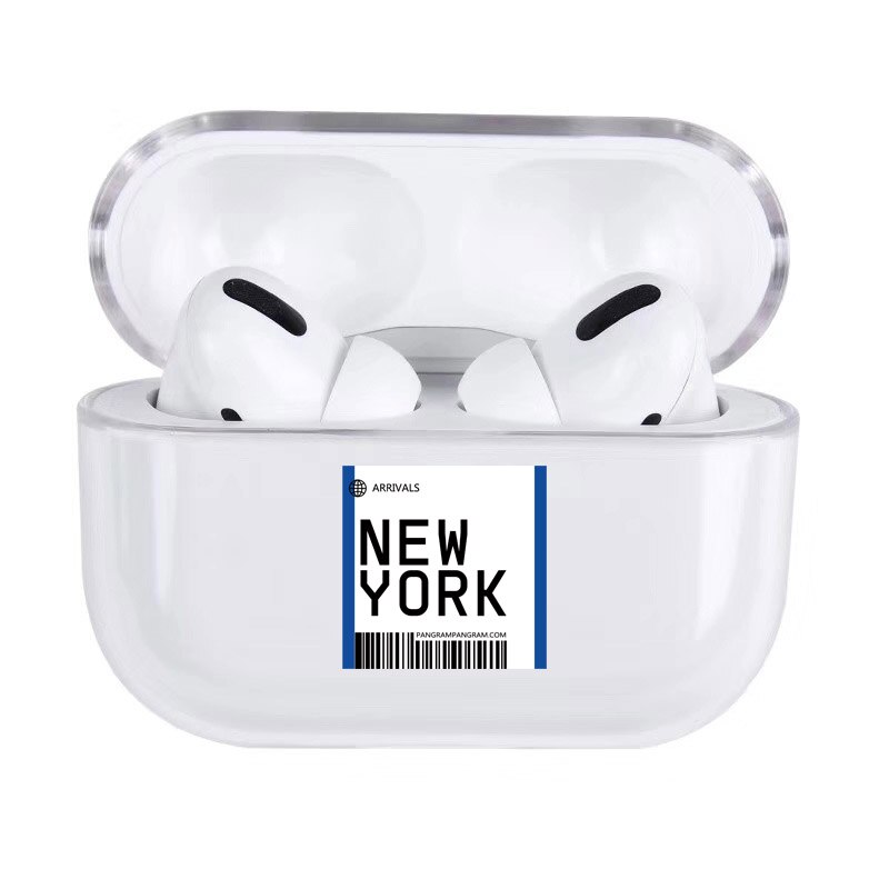 DHL Buchstaben Harte Fall Für Apple Airpods 3 Abdeckung Luxus Transparent Kopfhörer Fall Einfache Cartoon Headset Box Für airpod Pro capa: For Pro-7